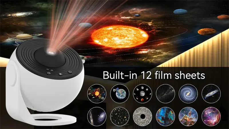 **Galaxy Night Light Projector – 360° Rotating Starry Sky Lamp for Kids & Gifts**