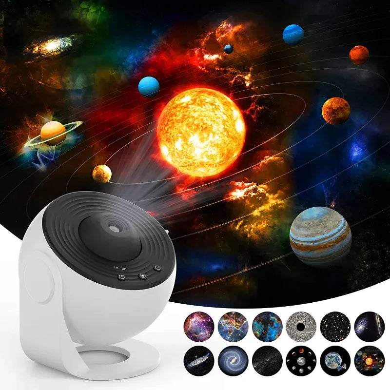 **Galaxy Night Light Projector – 360° Rotating Starry Sky Lamp for Kids & Gifts**