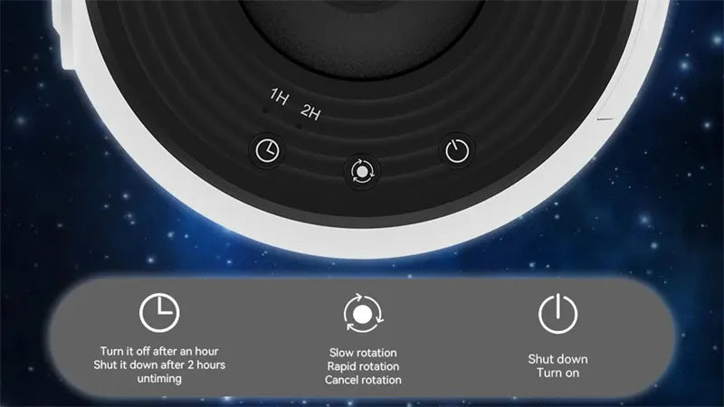 **Galaxy Night Light Projector – 360° Rotating Starry Sky Lamp for Kids & Gifts**