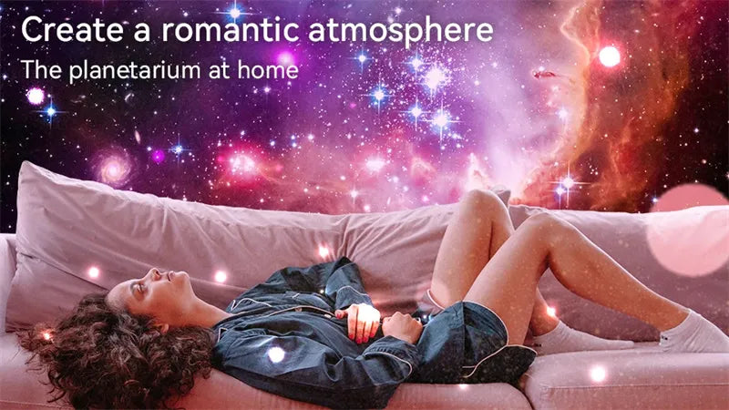 **Galaxy Night Light Projector – 360° Rotating Starry Sky Lamp for Kids & Gifts**