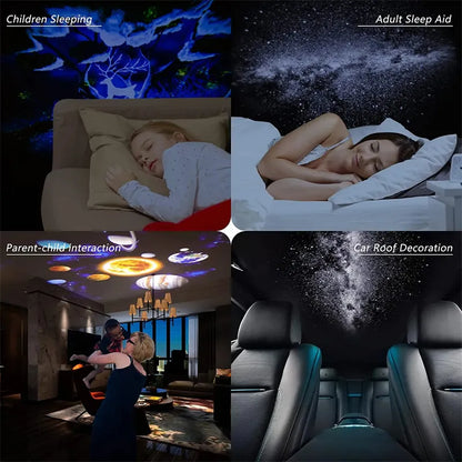 **Galaxy Night Light Projector – 360° Rotating Starry Sky Lamp for Kids & Gifts**