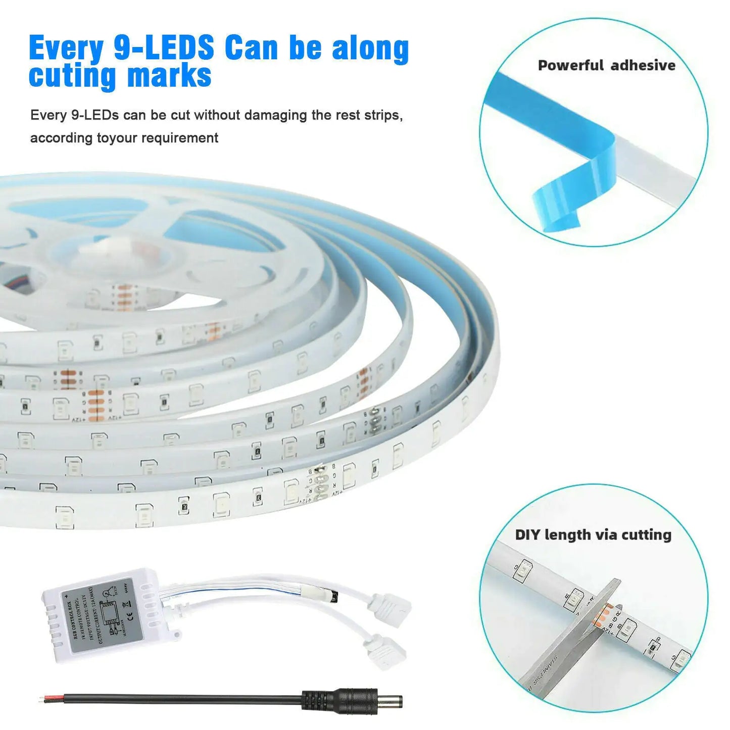 32FT RGB LED Strip Light with Remote Control